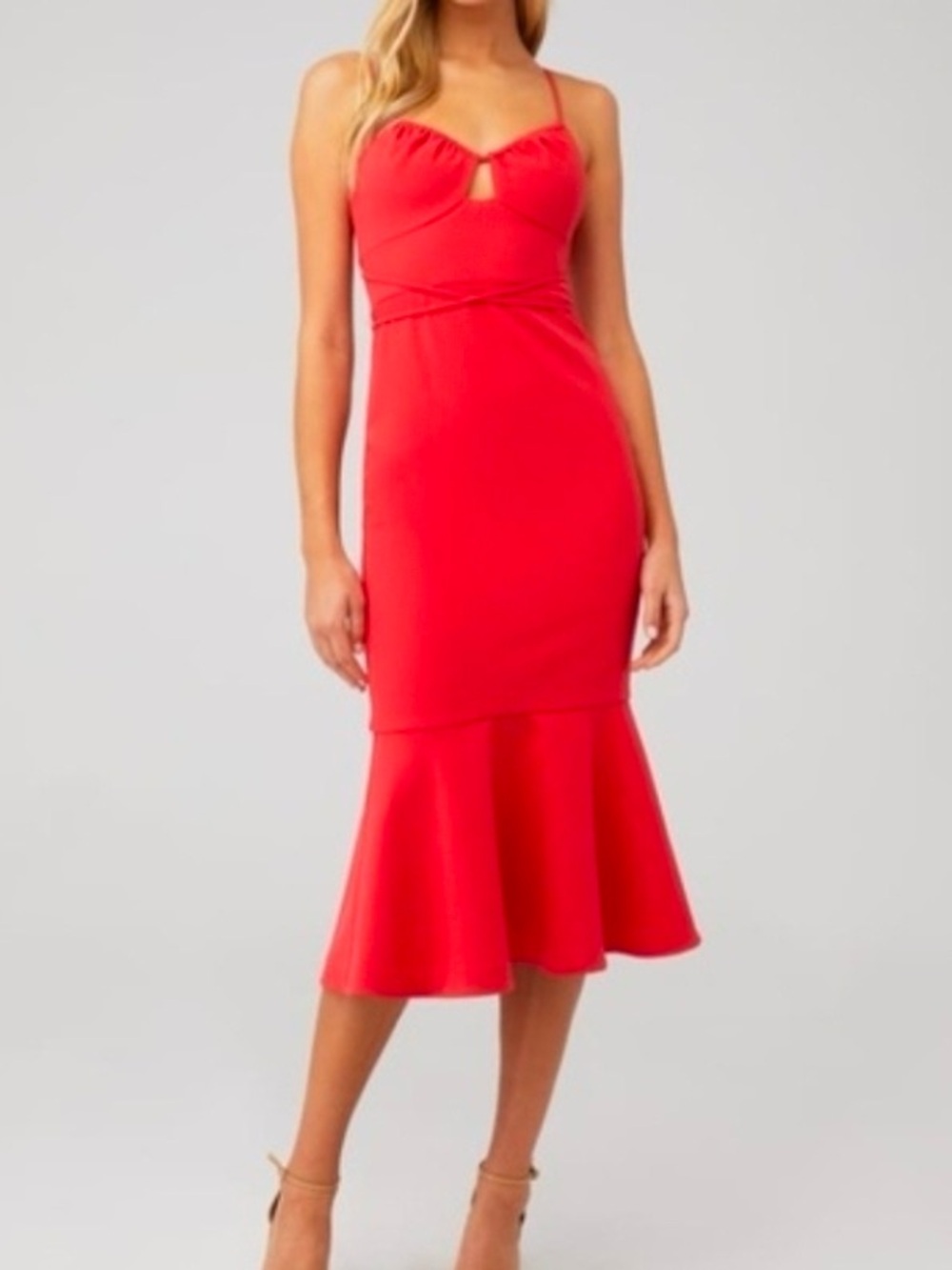 Likely Kiki Midi Dress Red NWT 2